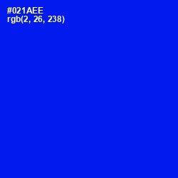 #021AEE - Blue Color Image