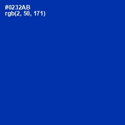 #0232AB - International Klein Blue Color Image