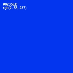 #0235ED - Blue Color Image