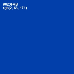 #023FAB - International Klein Blue Color Image