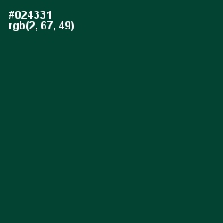 #024331 - Sherwood Green Color Image