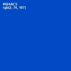 #024AC5 - Science Blue Color Image