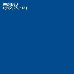 #024B8D - Congress Blue Color Image