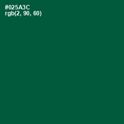 #025A3C - Sherwood Green Color Image