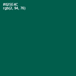 #025E4C - Deep Sea Green Color Image