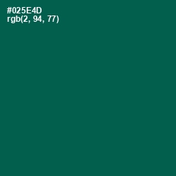 #025E4D - Deep Sea Green Color Image