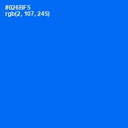 #026BF5 - Blue Ribbon Color Image