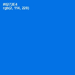 #0272E4 - Blue Ribbon Color Image