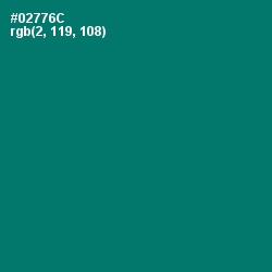 #02776C - Pine Green Color Image