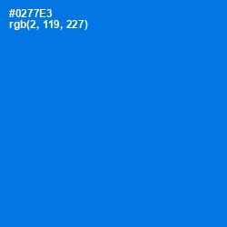 #0277E3 - Azure Radiance Color Image