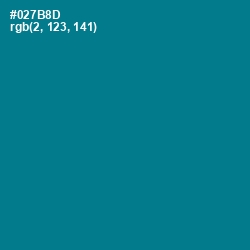 #027B8D - Blue Lagoon Color Image