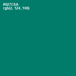 #027C6A - Pine Green Color Image