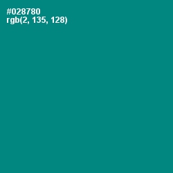 #028780 - Teal Color Image