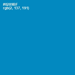 #0289BF - Bondi Blue Color Image