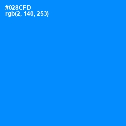 #028CFD - Dodger Blue Color Image