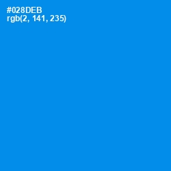 #028DEB - Dodger Blue Color Image