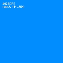 #028DFE - Dodger Blue Color Image