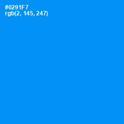 #0291F7 - Dodger Blue Color Image