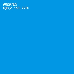#0297E5 - Dodger Blue Color Image