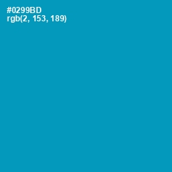 #0299BD - Bondi Blue Color Image