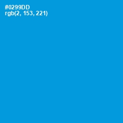 #0299DD - Pacific Blue Color Image