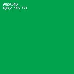 #02A34D - Green Haze Color Image