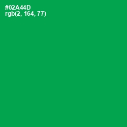 #02A44D - Green Haze Color Image