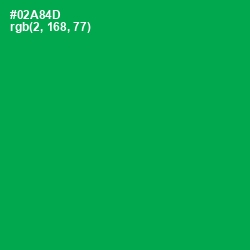 #02A84D - Green Haze Color Image