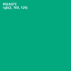 #02A87E - Jade Color Image