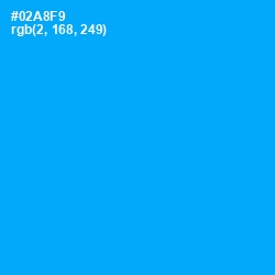 #02A8F9 - Dodger Blue Color Image