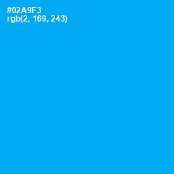 #02A9F3 - Cerulean Color Image