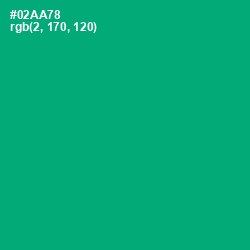 #02AA78 - Jade Color Image