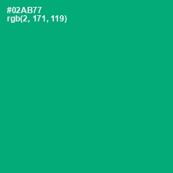 #02AB77 - Jade Color Image