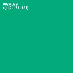 #02AB79 - Jade Color Image