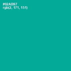 #02AB97 - Persian Green Color Image