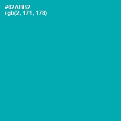 #02ABB2 - Bondi Blue Color Image