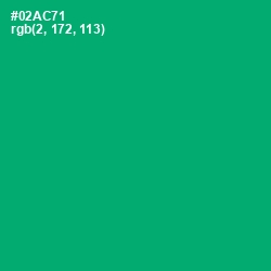 #02AC71 - Jade Color Image