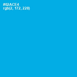 #02ACE4 - Cerulean Color Image