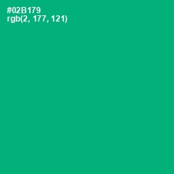 #02B179 - Jade Color Image