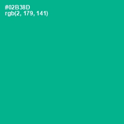 #02B38D - Persian Green Color Image
