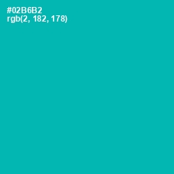 #02B6B2 - Bondi Blue Color Image