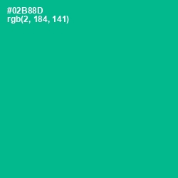 #02B88D - Persian Green Color Image