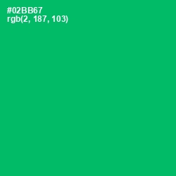 #02BB67 - Jade Color Image