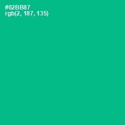 #02BB87 - Persian Green Color Image