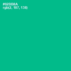 #02BB8A - Persian Green Color Image