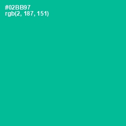 #02BB97 - Persian Green Color Image