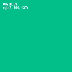 #02BE89 - Persian Green Color Image