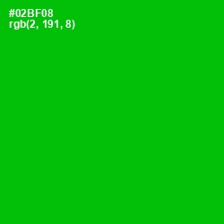 #02BF08 - Forest Green Color Image