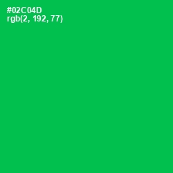 #02C04D - Malachite Color Image