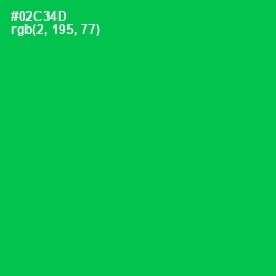 #02C34D - Malachite Color Image